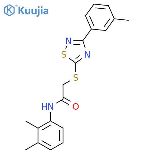 N-(2,3-dimethylphenyl)-2-{3-(3-methylphenyl)-1,2,4-thiadiazol-5-ylsulfanyl}acetamide structure