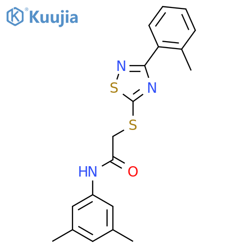 N-(3,5-dimethylphenyl)-2-{3-(2-methylphenyl)-1,2,4-thiadiazol-5-ylsulfanyl}acetamide structure
