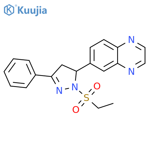 6-1-(ethanesulfonyl)-3-phenyl-4,5-dihydro-1H-pyrazol-5-ylquinoxaline structure