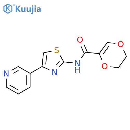 N-4-(pyridin-3-yl)-1,3-thiazol-2-yl-5,6-dihydro-1,4-dioxine-2-carboxamide structure
