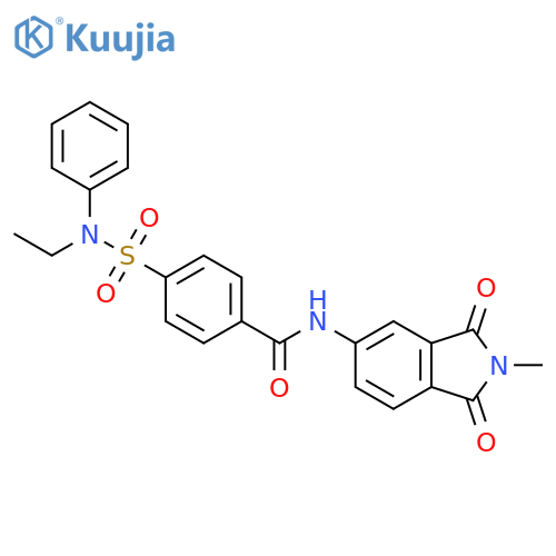 4-ethyl(phenyl)sulfamoyl-N-(2-methyl-1,3-dioxo-2,3-dihydro-1H-isoindol-5-yl)benzamide structure