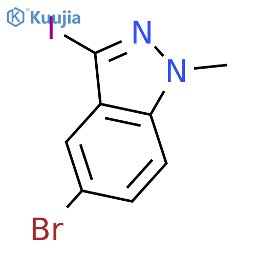 1H-INDAZOLE, 5-BROMO-3-IODO-1-METHYL- structure