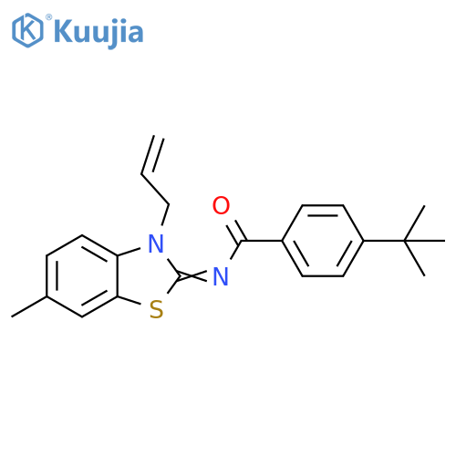 4-tert-butyl-N-(2Z)-6-methyl-3-(prop-2-en-1-yl)-2,3-dihydro-1,3-benzothiazol-2-ylidenebenzamide structure