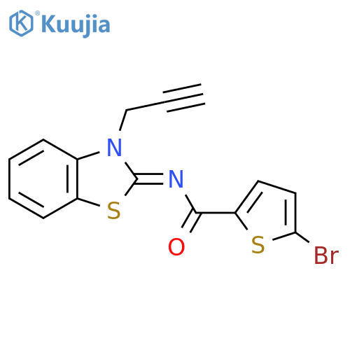 5-bromo-N-(2Z)-3-(prop-2-yn-1-yl)-2,3-dihydro-1,3-benzothiazol-2-ylidenethiophene-2-carboxamide structure