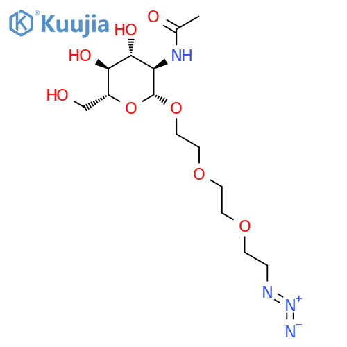 β-D-Glucopyranoside, 2-[2-(2-azidoethoxy)ethoxy]ethyl 2-(acetylamino)-2-deoxy- structure