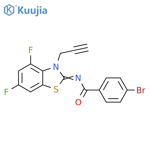 4-bromo-N-(2Z)-4,6-difluoro-3-(prop-2-yn-1-yl)-2,3-dihydro-1,3-benzothiazol-2-ylidenebenzamide structure