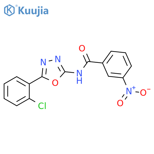 N-5-(2-chlorophenyl)-1,3,4-oxadiazol-2-yl-3-nitrobenzamide structure