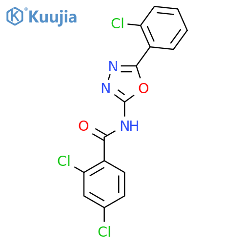 2,4-dichloro-N-5-(2-chlorophenyl)-1,3,4-oxadiazol-2-ylbenzamide structure