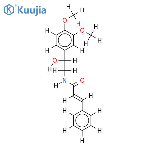 (2E)-N-2-(3,4-dimethoxyphenyl)-2-hydroxyethyl-3-phenylprop-2-enamide structure