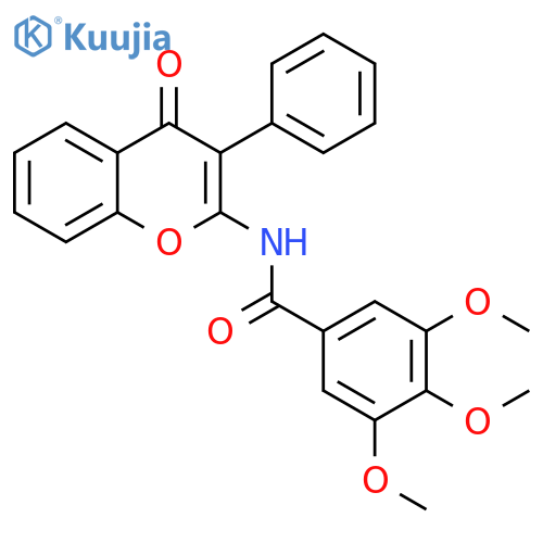 3,4,5-trimethoxy-N-(4-oxo-3-phenyl-4H-chromen-2-yl)benzamide structure