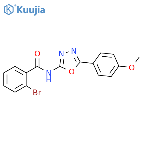 2-bromo-N-5-(4-methoxyphenyl)-1,3,4-oxadiazol-2-ylbenzamide structure
