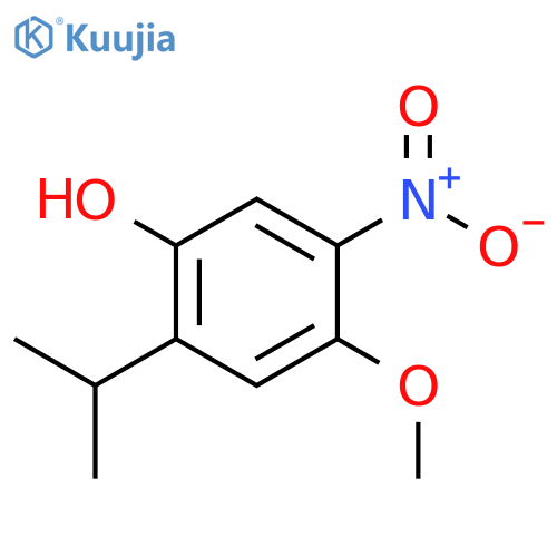 Phenol, 4-methoxy-2-(1-methylethyl)-5-nitro- structure