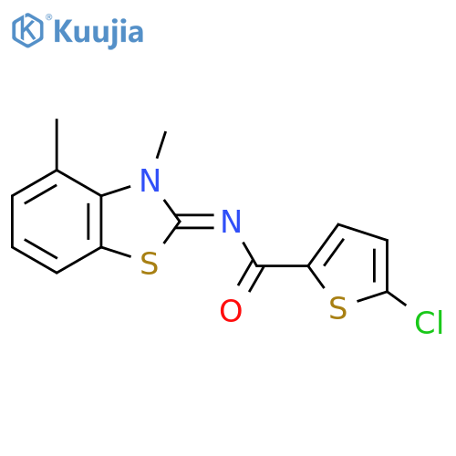 5-chloro-N-(2E)-3,4-dimethyl-2,3-dihydro-1,3-benzothiazol-2-ylidenethiophene-2-carboxamide structure