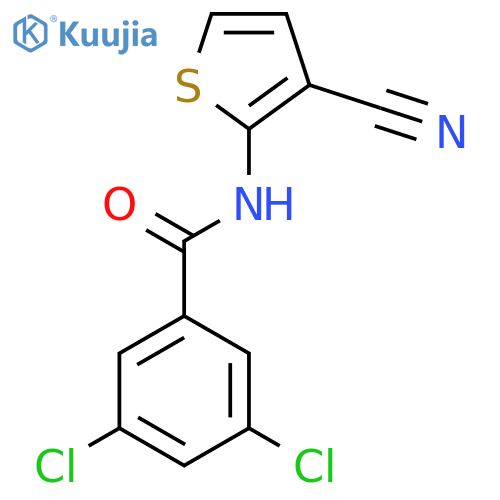 3,5-dichloro-N-(3-cyanothiophen-2-yl)benzamide structure