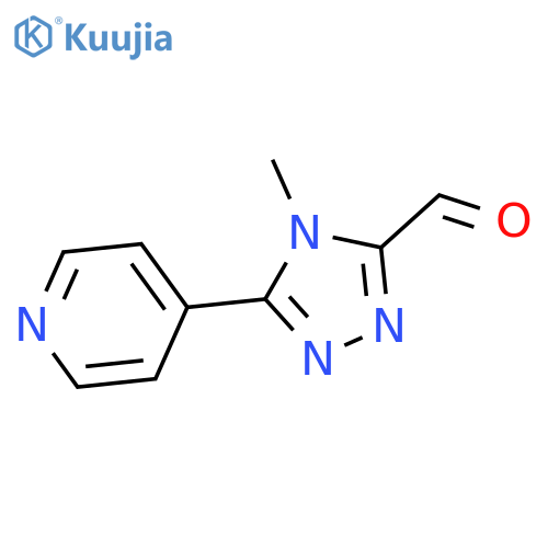 4H-1,2,4-TRIAZOLE-3-CARBOXALDEHYDE, 4-METHYL-5-(4-PYRIDINYL)- structure