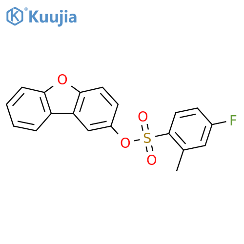 8-oxatricyclo7.4.0.0^{2,7}trideca-1(9),2,4,6,10,12-hexaen-4-yl 4-fluoro-2-methylbenzene-1-sulfonate structure