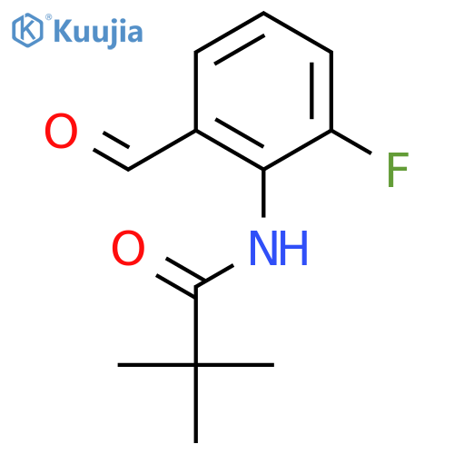 Propanamide, N-(2-fluoro-6-formylphenyl)-2,2-dimethyl- structure