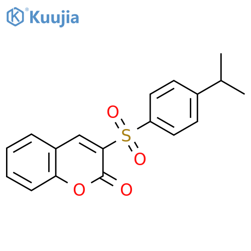 3-4-(propan-2-yl)benzenesulfonyl-2H-chromen-2-one structure