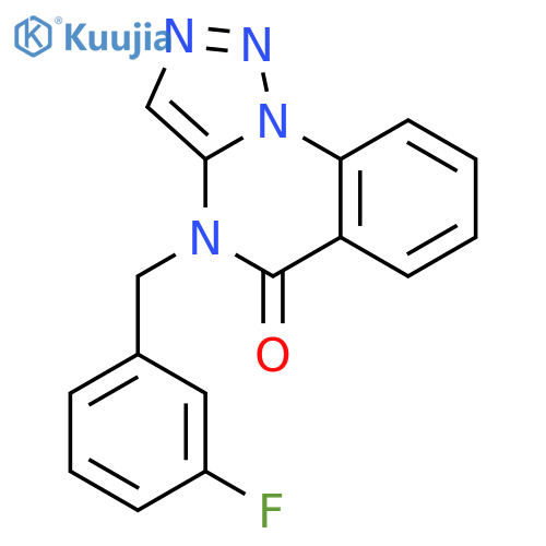 4-(3-fluorophenyl)methyl-4H,5H-1,2,3triazolo1,5-aquinazolin-5-one structure