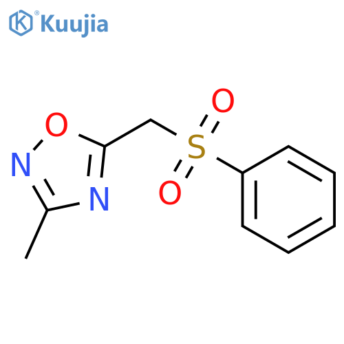 1,2,4-Oxadiazole, 3-methyl-5-[(phenylsulfonyl)methyl]- structure