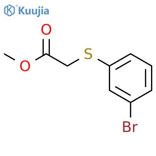 ACETIC ACID, [(3-BROMOPHENYL)THIO]-, METHYL ESTER structure