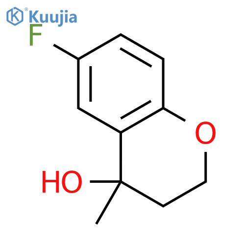 6-fluoro-4-methyl-3,4-dihydro-2H-1-benzopyran-4-ol structure