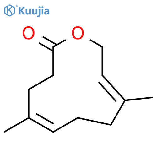 (5E,9E)-5,9-dimethyloxacycloundeca-5,9-dien-2-one structure