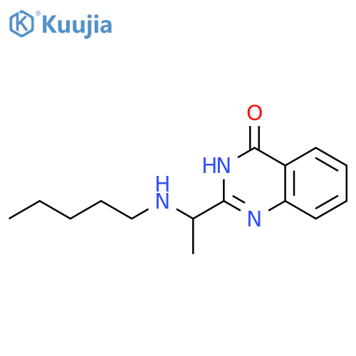 2-[1-(pentylamino)ethyl]-3,4-dihydroquinazolin-4-one structure