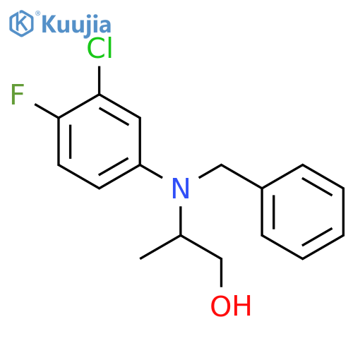 1-Propanol, 2-[(3-chloro-4-fluorophenyl)(phenylmethyl)amino]- structure
