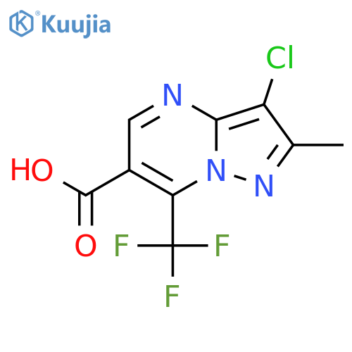 3-Chloro-2-methyl-7-(trifluoromethyl)pyrazolo[1,5-a]pyrimidine-6-carboxylic acid structure