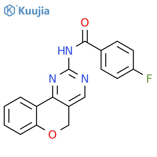 N-{5H-chromeno[4,3-d]pyrimidin-2-yl}-4-fluorobenzamide structure