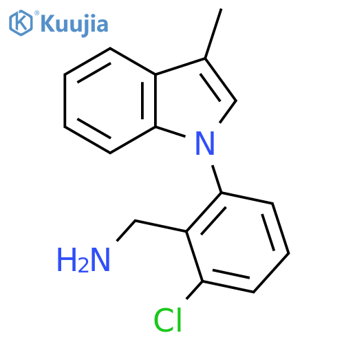 [2-Chloro-6-(3-methyl-1H-indol-1-yl)phenyl]methanamine structure