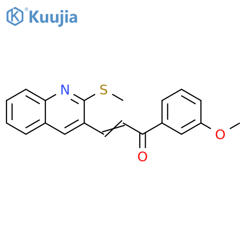 (E)-1-(3-Methoxyphenyl)-3-2-(methylsulfanyl)-3-quinolinyl-2-propen-1-one structure