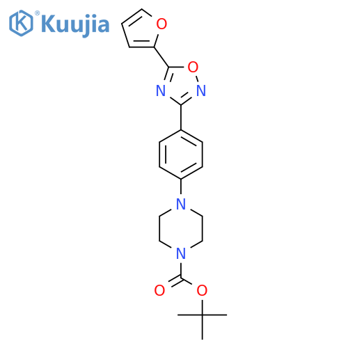 tert-Butyl 4-{4-[5-(furan-2-yl)-1,2,4-oxadiazol-3-yl]phenyl}piperazine-1-carboxylate structure