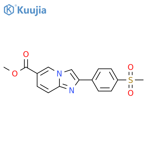 Methyl 2-[4-(methylsulfonyl)phenyl]imidazo[1,2-a]pyridine-6-carboxylate structure