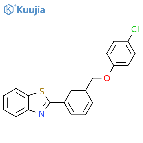 2-{3-[(4-chlorophenoxy)methyl]phenyl}-1,3-benzothiazole structure
