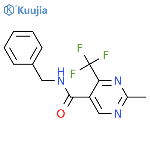 N-BENZYL-2-METHYL-4-(TRIFLUOROMETHYL)-5-PYRIMIDINECARBOXAMIDE structure