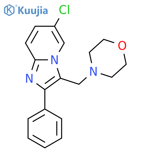 6-CHLORO-3-(MORPHOLINOMETHYL)-2-PHENYLIMIDAZO[1,2-A]PYRIDINE structure