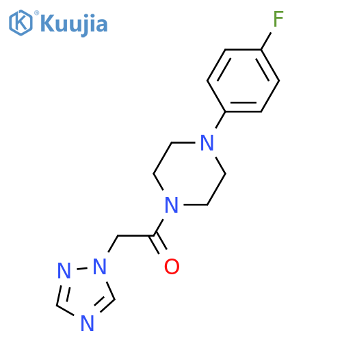 1-[4-(4-FLUOROPHENYL)PIPERAZINO]-2-(1H-1,2,4-TRIAZOL-1-YL)-1-ETHANONE structure