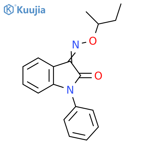 (3Z)-3-[(butan-2-yloxy)imino]-1-phenyl-2,3-dihydro-1H-indol-2-one structure