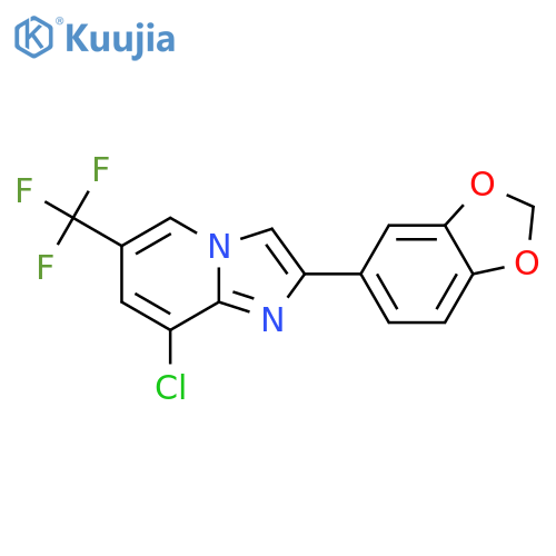 2-(1,3-Benzodioxol-5-yl)-8-chloro-6-(trifluoromethyl)imidazo[1,2-a]pyridine structure