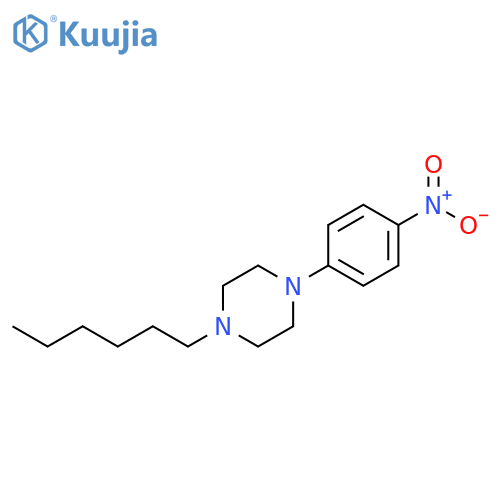 Piperazine, 1-hexyl-4-(4-nitrophenyl)- structure