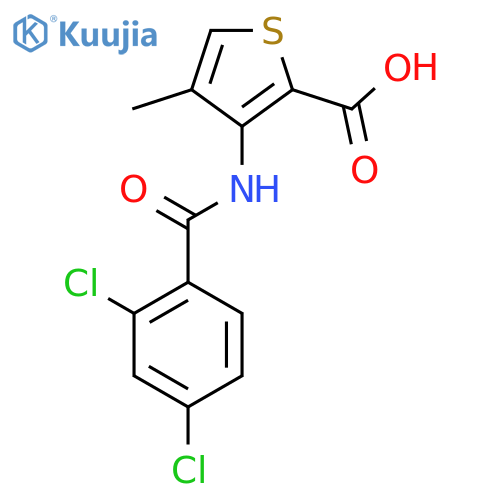 3-[(2,4-Dichlorobenzoyl)amino]-4-methyl-2-thiophenecarboxylic acid structure