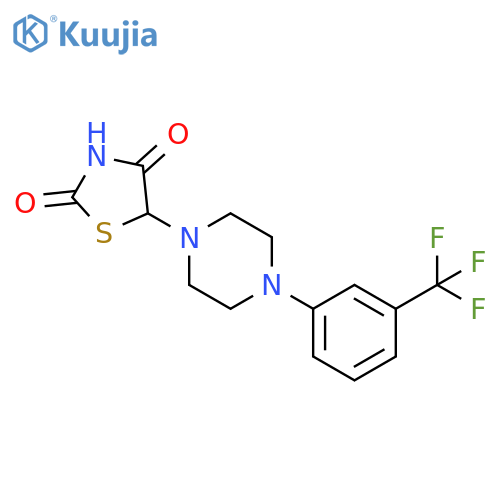 5-{4-[3-(trifluoromethyl)phenyl]piperazin-1-yl}-1,3-thiazolidine-2,4-dione structure