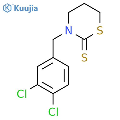 3-[(3,4-Dichlorophenyl)methyl]-1,3-thiazinane-2-thione structure