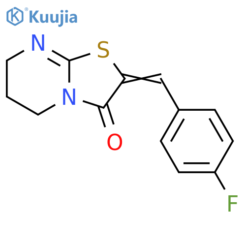 (2E)-2-[(4-fluorophenyl)methylidene]-2H,3H,5H,6H,7H-[1,3]thiazolo[3,2-a]pyrimidin-3-one structure