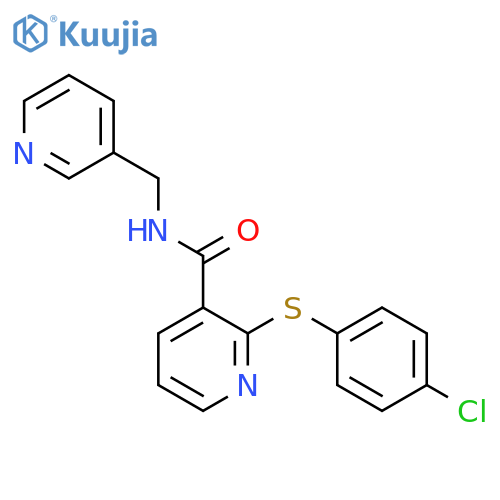 2-[(4-Chlorophenyl)sulfanyl]-N-[(pyridin-3-yl)methyl]pyridine-3-carboxamide structure