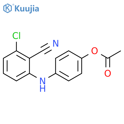 4-[(3-chloro-2-cyanophenyl)amino]phenyl acetate structure