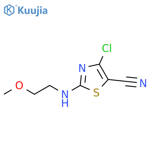 5-Thiazolecarbonitrile, 4-chloro-2-[(2-methoxyethyl)amino]- structure