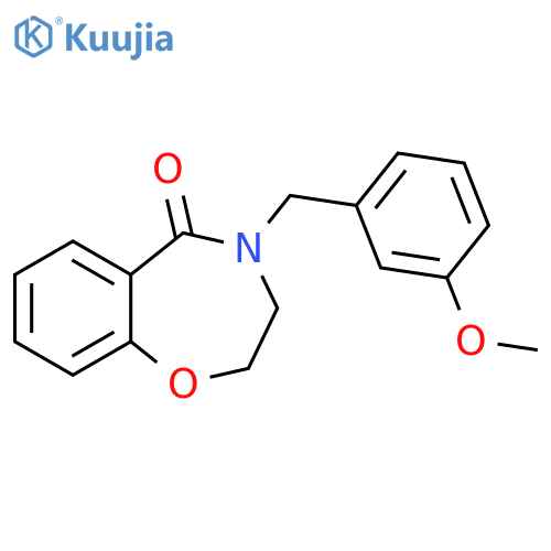 4-[(3-methoxyphenyl)methyl]-2,3,4,5-tetrahydro-1,4-benzoxazepin-5-one structure
